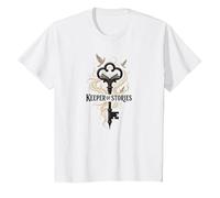 Guardián de Las Historias: Clave mágica para los reinos literarios Camiseta, Niños, Blanco, 8 años