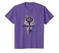 Guardián de Las Historias: Clave mágica para los reinos literarios Camiseta, Niños, Morado Jaspeado, 4 años