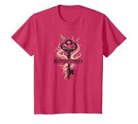 Guardián de Las Historias: Clave mágica para los reinos literarios Camiseta, Niños, Rojo Jaspeado, 2 años