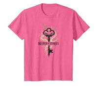 Guardián de Las Historias: Clave mágica para los reinos literarios Camiseta, Niños, Rosa Jaspeado, 12 años