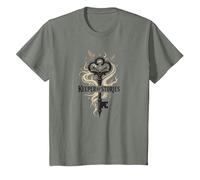 Guardián de Las Historias: Clave mágica para los reinos literarios Camiseta, Niños, Verde Militar Jaspeado, 4 años