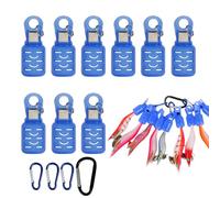 Guardián del gancho de la caña de,Cubierta de gancho resistente y duradera de 9 piezas - Cubiertas para cebos de, herramientas para cajas de equipo de mosca con hielo de agua de mar