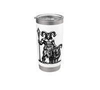 Guardián demoníaco Azazel y su compañero de cabra Vaso térmico de acero inoxidable de doble pared