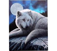 Guardian Of the North - Fantastic Wolf Design by Artist Lisa Parker - Canvas Picture on Frame Wall Plaque / Wall Art
