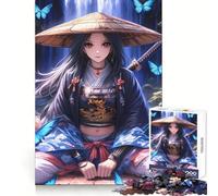 Guardián Samurai de The Jigsaw Puzzle para Adolescentes 1000 Piezas Recall Upgrade Relajante Divertido Arte Decorativo de Pared (38x26cm)