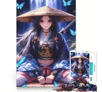 Guardián Samurai de The Jigsaw Puzzles, 1000 Piezas para Adultos Mejora la Memoria Diversión Tranquila Corte de Primera Calidad Regalo Memorable (38x52cm)