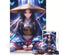 Guardián Samurai de The Jigsaw Puzzles, 1000 Piezas para Adultos Mejora la Memoria Diversión Tranquila Corte de Primera Calidad Regalo Memorable (38x52cm)