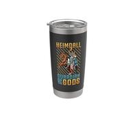 Guardián vikingo de los dioses Heimdall Vaso térmico de acero inoxidable de doble pared