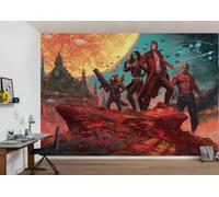 Guardians of the Galaxy Mural de Pared Marvel Gigante Rojo Vlies 400x250 cm