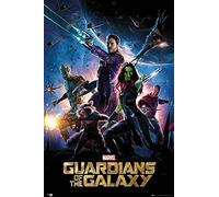Guardians Of The Galaxy Póster Guardianes de la Galaxia Cartel de Cine Principal/Afiche (61cm x 91,5cm) + 2 Marcos Transparentes con suspención
