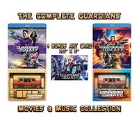 Guardians of the Galaxy: The Complete Movies & Music Collection - Blu-ray Films 1-2 + Awesome Mix CD Volumes 1-2 + Bonus Art Card