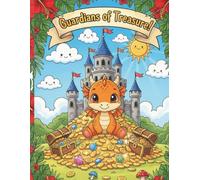 Guardians of Treasure Colouring Book: Cute Dragons, Griffins, and Castle Scenery: Easy and Fun Mythical Creatures Colouring Pages for Kids