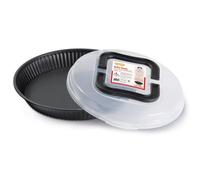 Guardini, Bake Away, Molde Tartas con Tapa para Transportar, Material: Acero con Revestimiento Antiadherente, Color Negro.
