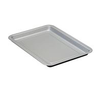 Guardini, Bandeja de Horno Rectangular 32x37 cm, Acero con Revestimiento Antiadherente, Negro y Plata, Made in Italy, Línea Silver Elegance