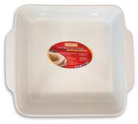 Guardini, Ceramica, Fuente para Horno Cuadrada Mediana de 25x22cm, Material: Cerámica. Color Blanco.