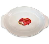 Guardini, Ceramica, Fuente para Horno Ovalada Mediana de 30x18cm, Material: Cerámica. Color Blanco.
