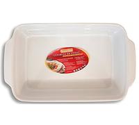 Guardini, Ceramica, Fuente para Horno Rectangular Grande de 36x24cm, Material: Cerámica. Color Blanco.