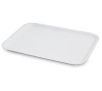Guardini, Juego de 2 bandejas rectangulares 31 x 42 cm, desechables, cartón, 100% reciclable, blanco, Made in Italy, línea Easy Bake Bio