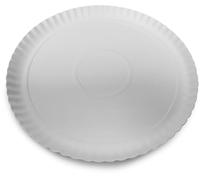 Guardini, Juego de 2 bandejas redondas Ø 34 cm, desechables, cartón, 100% reciclable, blanco, Made in Italy, línea Easy Bake Bio