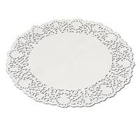 Guardini, Juego de 5 tapetes para tartas de encaje Ø 28 cm, Desechables, Papel, Blanco, Made in Italy, Línea Easy Bake