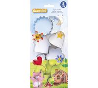 Guardini, Juego de 8 cortadores de galletas mixtos, Ideales para crear varias formas, Hojalata