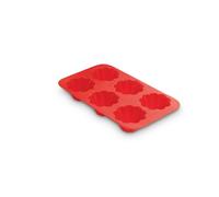 Guardini, Juliette, Molde para 6 mini brioches 17x29cm. Material: Silicona, Color Rojo.