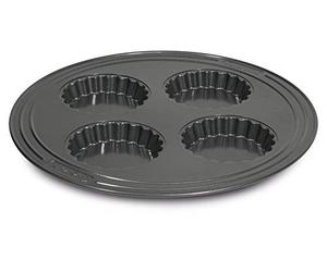 Guardini, Línea Elite, Molde para 4 tartas, Ø36cm. Material: Acero de alta performance con revestimiento antiadherente, Color gris.