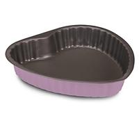 Guardini, Molde con forma de corazón, 25 x 25 cm, acero con revestimiento antiadherente, color rosa, fabricado en Italia, línea Bon Ton