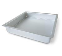 Guardini, Molde cuadrado con fondo extraíble 26x26 cm, Recubrimiento libre de PFAS, Apto para uso intensivo, Aluminio reciclado anodizado, Plata, Made in Italy, Línea Profesional