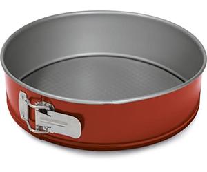 Guardini, Molde desmontable con 1 base Ø 18 cm, Acero con revestimiento antiadherente, Rojo y Gris, Made in Italy, Línea Rossana