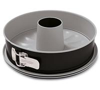 Guardini, Molde Desmontable con 2 Bases Ø 26 cm, Fondo antigoteo, Acero con Revestimiento Antiadherente, Negro y Plata, Made in Italy, Línea Silver Elegance