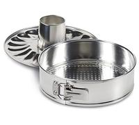Guardini, Molde Desmontable con 2 Bases Ø 26 cm, Hojalata para Tartas, Plata, Made in Italy, Línea Selenia