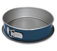 Guardini, molde desmontable de 1 fondo Ø 24 cm, Fondo antigoteo, Acero producido con emisiones reducidas de CO2 con nuevo revestimiento libre de PFAS, Gris/Azul, Made in Italy, Línea XBake