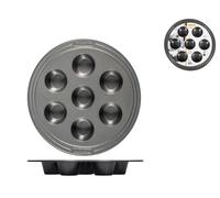 Guardini Molde Para Muffins De Metal Negro Elite A 7 Posiciones Antiadherente
