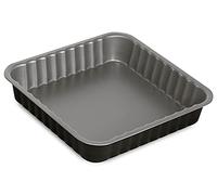 Guardini Molde para Tarta Cuadrado 24x24 Happy Hour con ENRASANTE, Acero Inoxidable, Grey, 24x24cm