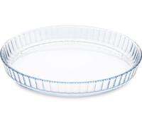 Guardini, Molde para tarta, de vidrio borosilicato, resistente a los golpes térmicos, diámetro 27 cm - 1,6 L, transparente/azul