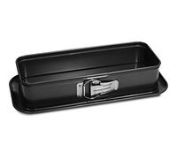 Guardini, Molde plumcake abatible 30x11 cm, Fondo antigoteo, Acero con revestimiento antiadherente, Negro, Made in Italy, Línea Gardenia
