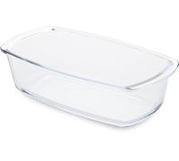 Guardini, Molde Plumcake, de vidrio borosilicato, resistente a los golpes térmicos, 27 x 14 x 7 cm - 1,8 l, transparente/azul