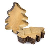 Guardini, Monouso, 2 Moldes en Forma de árbol navideño 25x32cm (capacidad de hasta 900gr. de masa). Material: Papel de Horno, Color Beige.