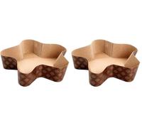 Guardini, Monouso, 3 Moldes en Forma estrella 25x21cm (capacidad de hasta 1500gr. de masa). Material: Papel de Horno, Color Beige. (Paquete de 2)