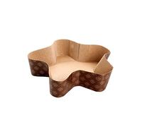 Guardini, Monouso, 3 Moldes en Forma estrella 25x21cm (capacidad de hasta 1500gr. de masa). Material: Papel de Horno, Color Beige.