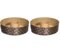 Guardini, Monouso, 3 Moldes para rosca Ø 20cm. Material: Papel de Horno, Color Beige. (Paquete de 2)