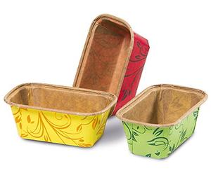 Guardini, Monouso, 6 Moldes para mini Budines 8x4cm. Material: Papel de Horno, Color Variados.