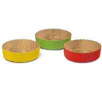 Guardini, Monouso, 6 Moldes para Tarta Ø10cm, Material: Papel de Horno, Colores Variados.