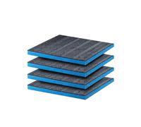 GUARDIQUE 4 unidades de goma de espuma multicapa, 400 x 300 x 30 mm, espuma de sombra, corte y eliminación, personalizable, kaizen, inserción de herramientas para cámara, caja de herramientas, carro
