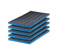 GUARDIQUE 5 unidades de goma de espuma multicapa, 600 x 400 x 30 mm, espuma de sombra, corte y extracción personalizable, kaizen espuma, inserción de herramientas para cámara, caja de herramientas