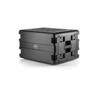 GUARDIQUE RackVault - Carcasa rígida para audio, 19 pulgadas, 6U, 300 mm, apilable, montaje en rack, para aplicaciones industriales y AV/música, color negro, Negro , 19 Zoll x 6U x 300 mm, Maleta