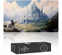 GuardMat - Minas Tirith (Bordes Cosidos) - Tapete para Cartas Magic - Alfombrilla de Juego - Playmat Compatible con MTG, Señor de los Anillos, TCG, Juegos de Mesa