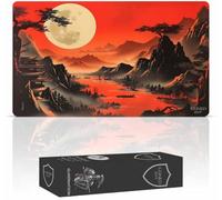 GuardMat - Scarlet Lake (Bordes Cosidos) - Tapete para Cartas Magic - Alfombrilla para Magic The Gathering - Playmat Compatible con MTG, Señor de los Anillos, TCG, Juegos de Mesa