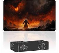 GuardMat - The Shadow and The Flame (Bordes Cosidos) - Tapete para Cartas Magic - Alfombrilla de Juego - Playmat Compatible con MTG, Señor de los Anillos, TCG, Juegos de Mesa